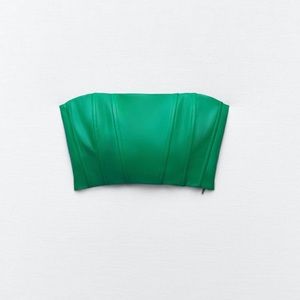 Green Zara Crop top